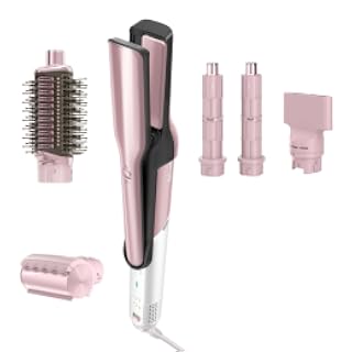 Shark FlexStyle Glam, cerámica+potente aire Styling+sistema de secado, HD6051SPK | Silki Straightener + Glossi Air Glosser, Gloss Lock 24-Hr Shine, Scalp Shield Mode