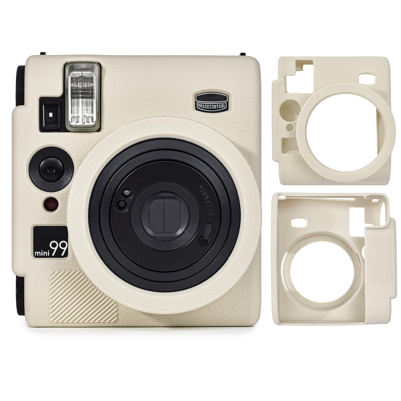 VOVMOEYA Protective Case compatible with Fujifilm Mini 99,Premium soft sillicone Mini99 Camera Case for Fuji Mini 99 Instant Camera Lightweight Full Covered Soft Gel Rubber Case Cover Shockproof-WHITE