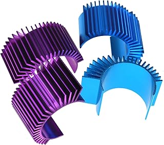 Creative-Idea 4pcs Blue and Purple Cooling Fins Aluminium Alloy Heatsink for 30-38mm 540/550 Size Electric Motors