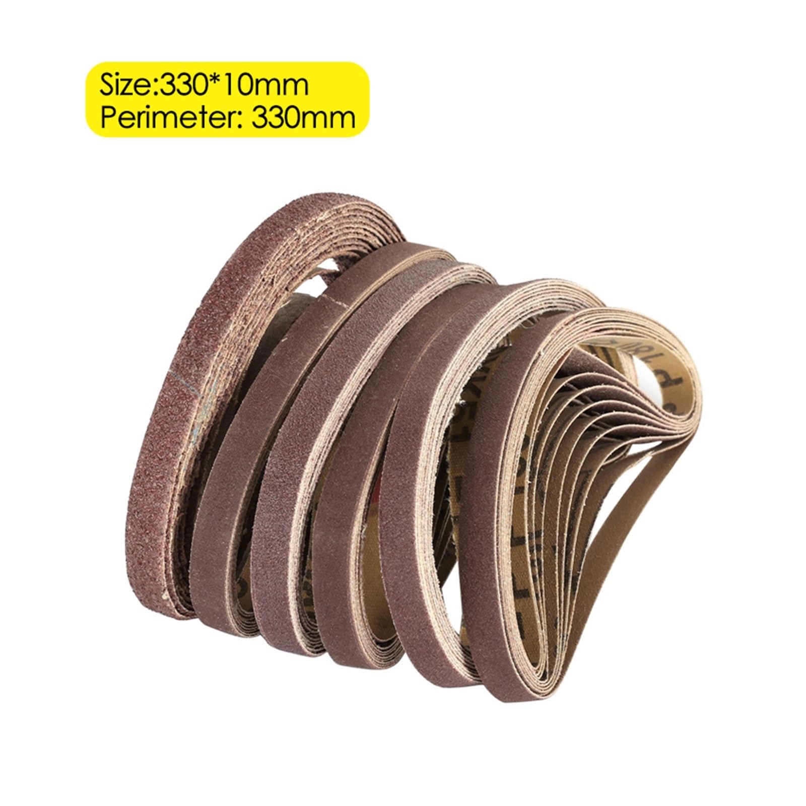 120 Uds 330x10mm correas abrasivas P40-400 lijadora de correa aire pulidora amoladora angular