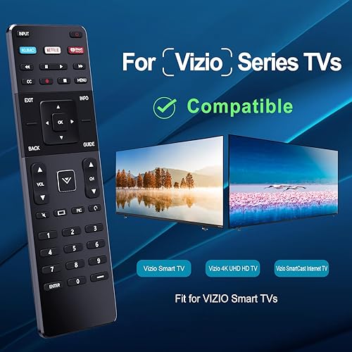Miniatura 2 de XRT122 - Control remoto de repuesto compatible con Vizio Smart TV D55U-D1 D58U-D3 D60-D3 E32-C1 E32H-C1 E40-C2 E40X-C2 E43-C2 E48-C2 E50-C1 E65-C1