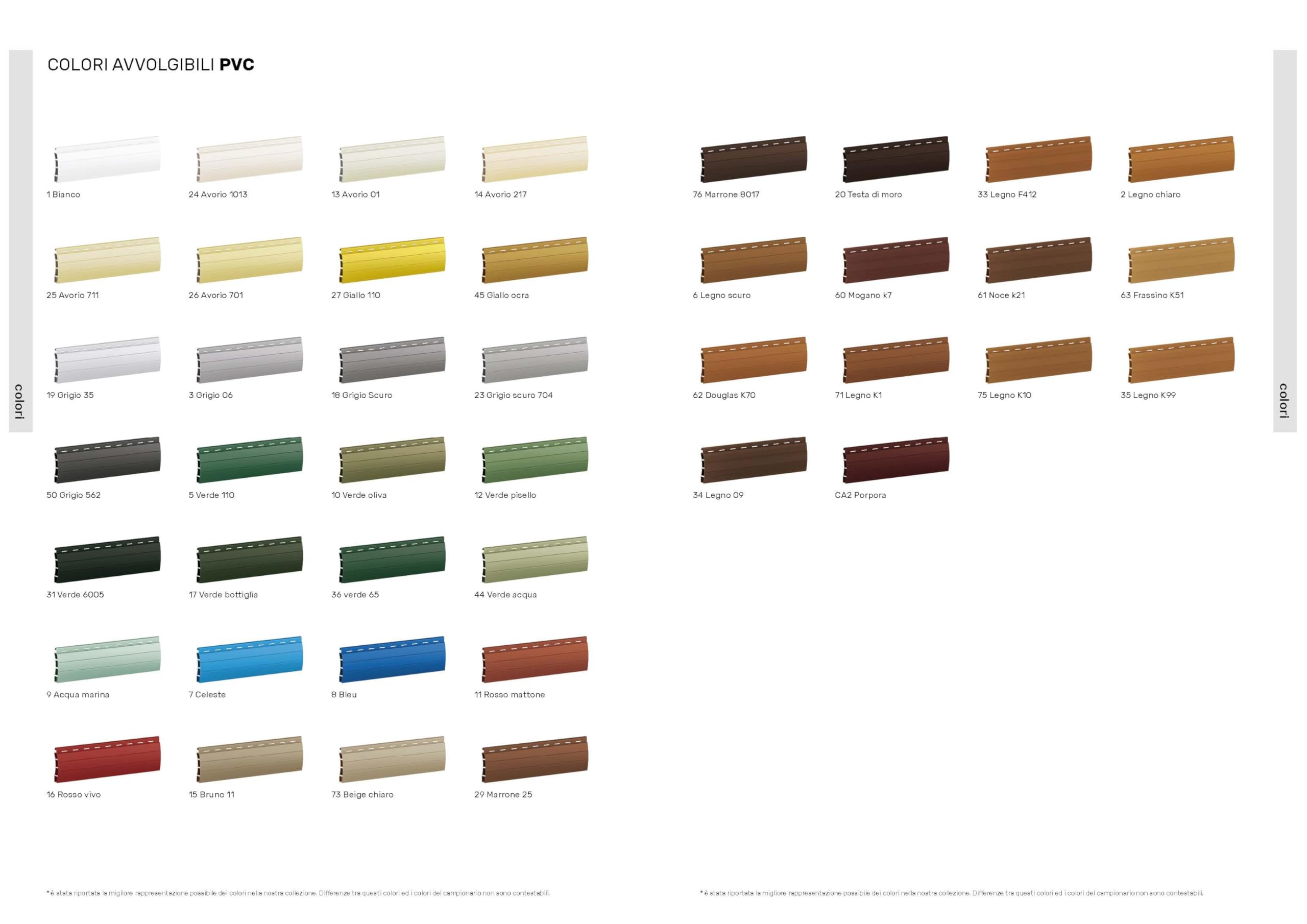 Rollmatik Tapparella in PVC Avvolgibile in Plastica Made in Italy Prodotta Su Misura, con Vari Colori e Optional Disponibili
