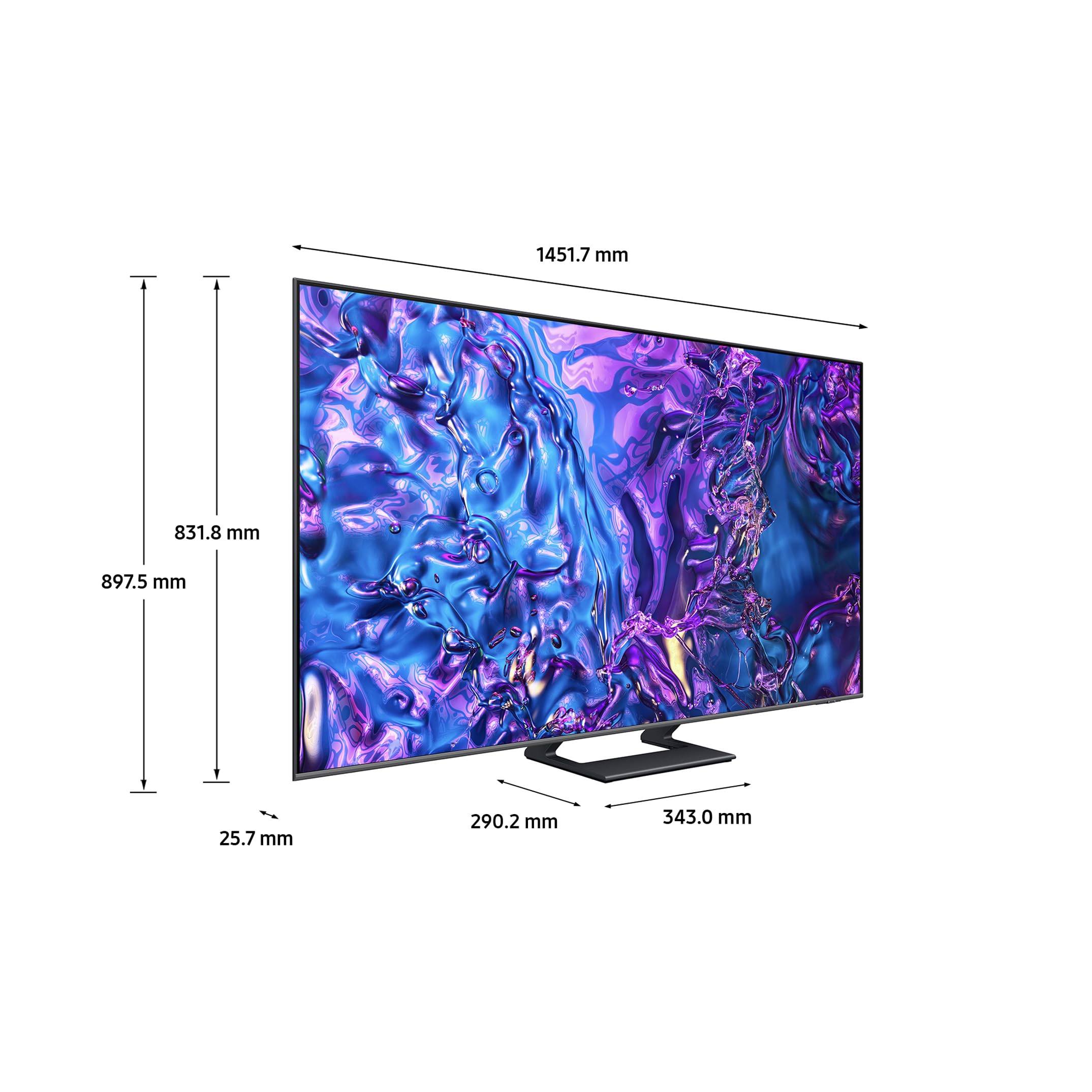 Samsung TV QE65Q74DATXZT QLED 4K, Smart TV 65" Quantum processor 4K, AirSlim, DVBT-2, Q-Symphony & OTS Lite, Integrato con Alexa e Bixby, compatibile con Google Assistant, Titan Gray 2024