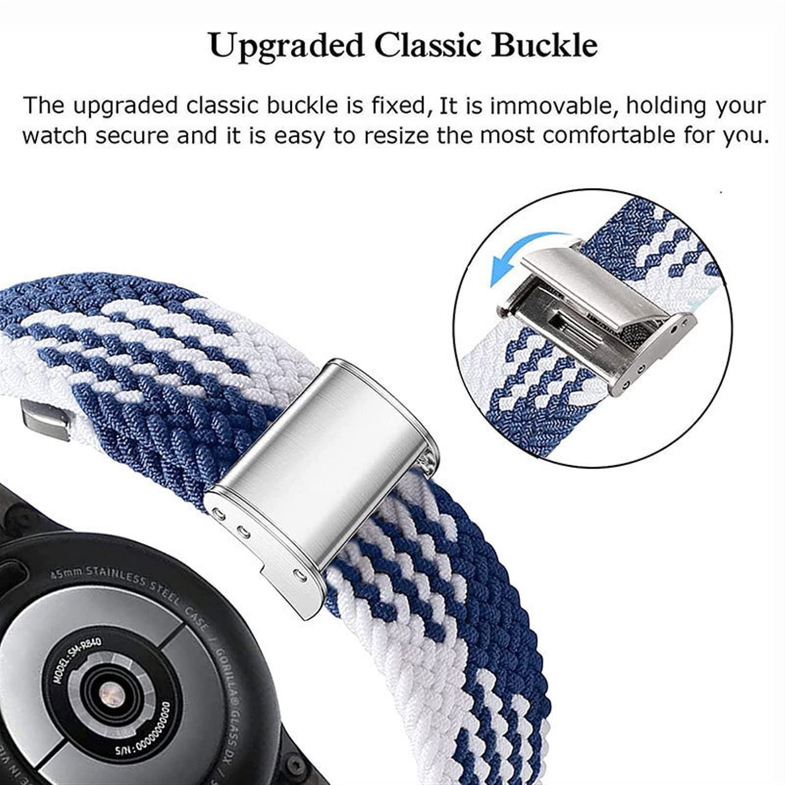 CZKE Für Garmin QuickFit Watch Band 22mm 26mm geflochtene Nylon Watchbänder