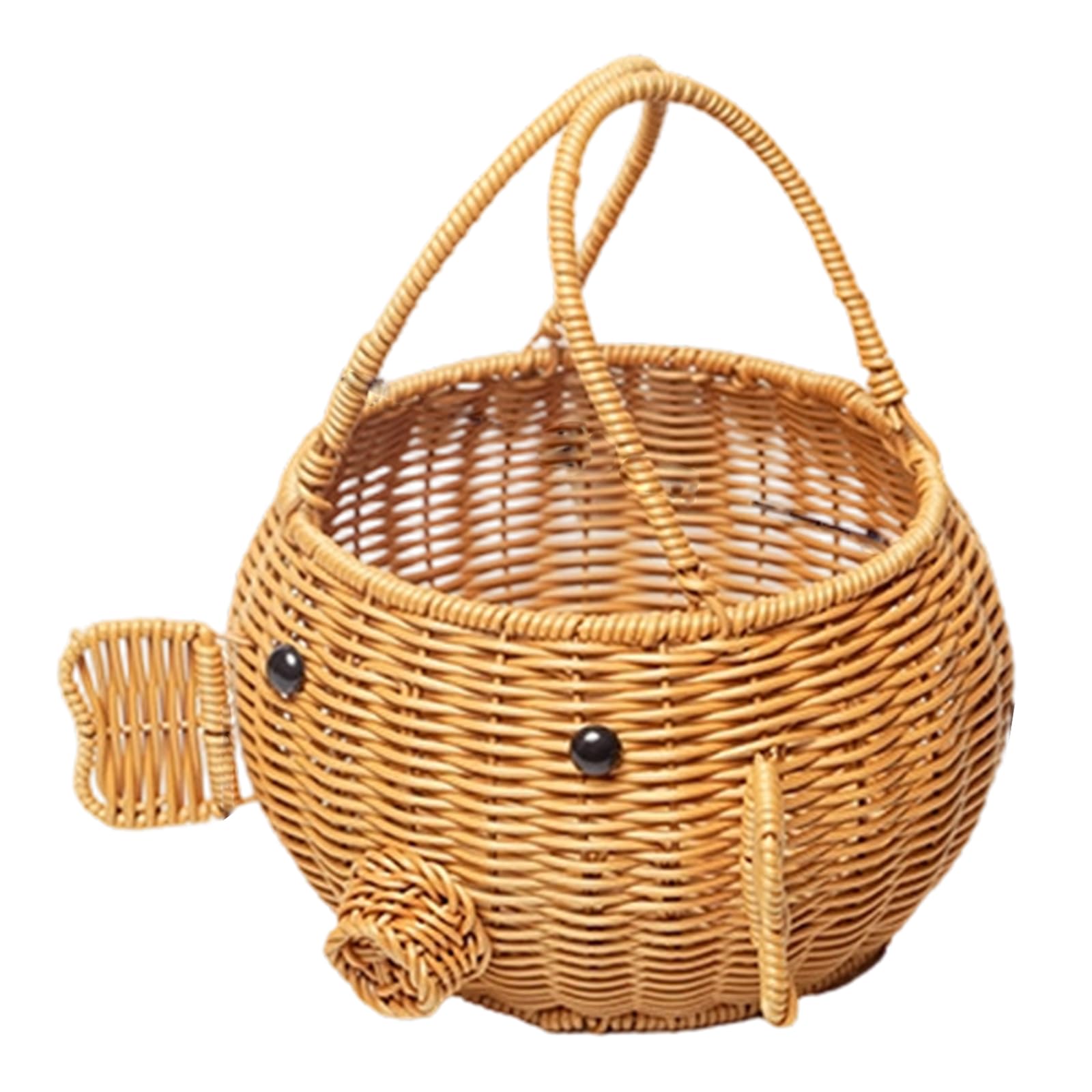HENYGEN Sturdy Woven Storage Container Waterproof Bin for Fruits Snacks and Picnics Supplies in Unique Design PP Woven Basket