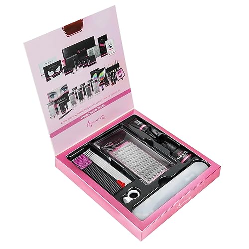 Miniatura 5 de Beauty7 Kit de extensión de pestañas DIY en casa, kit de pestañas para principiantes, autoaplicación 10D, removedor de pestañas en racimo en crema,
