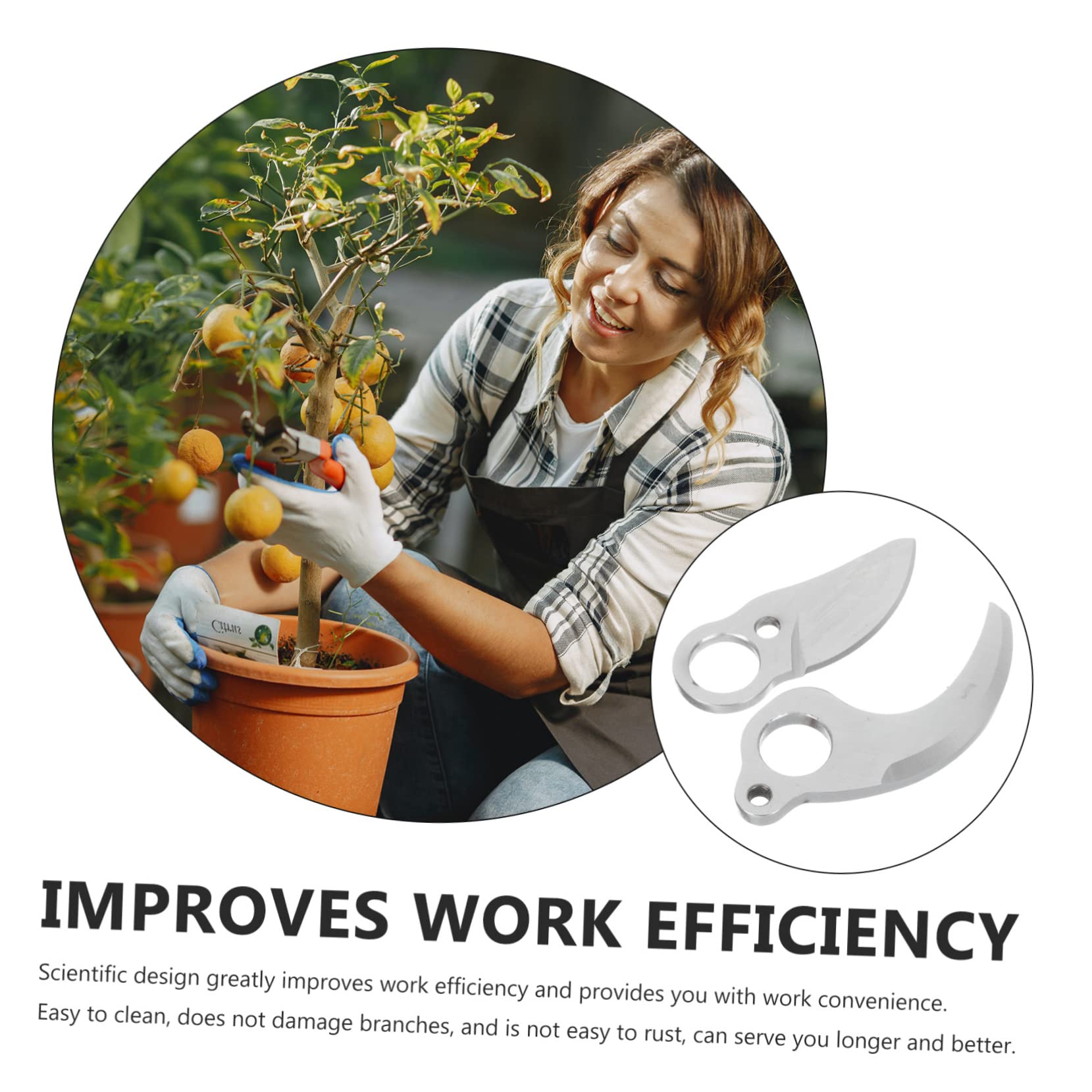 HANABASS 4 Set Cesoia Elettrica per Potatura Ricambio al Carbonio Accessori per Giardinaggio Durezza E Design Professionale per Potatura E Duratura 2 Pezzi * 4