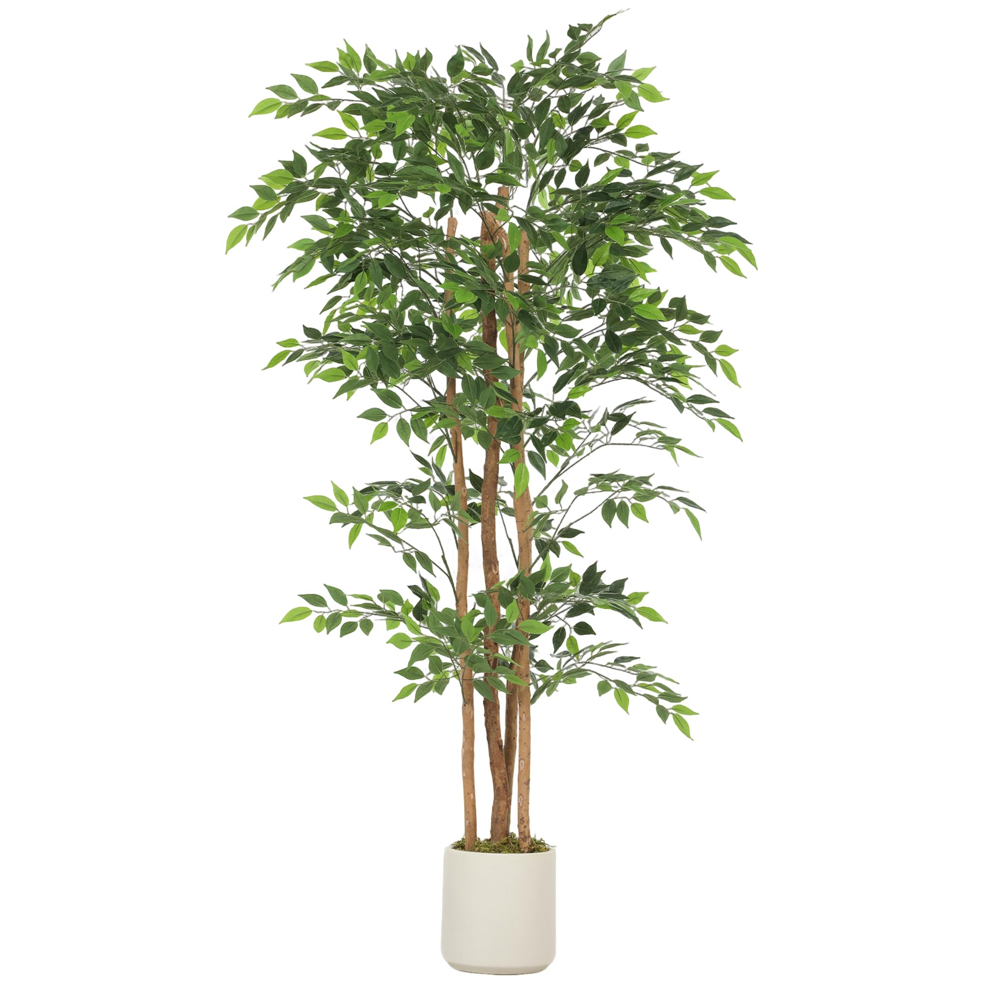 HOMCOM 180cm Artificial Ficus Tree Decorative Artificial Plant in Pot Green