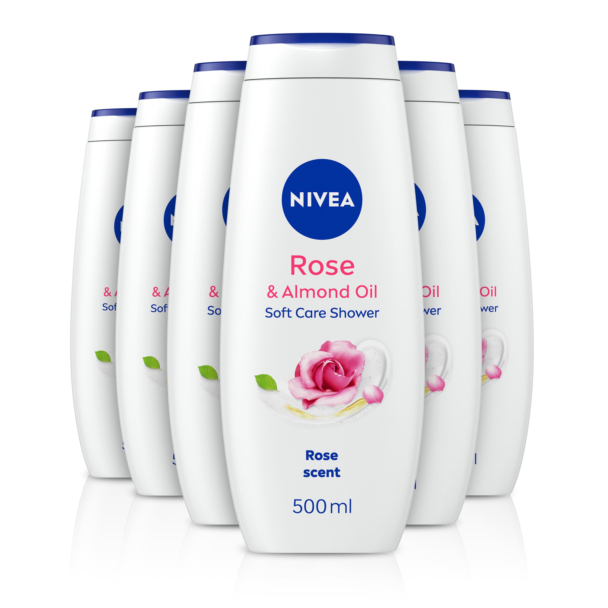 Nivea Shower Gel, Indulgent Moisture Rose, 500 Ml, Pack Of 6