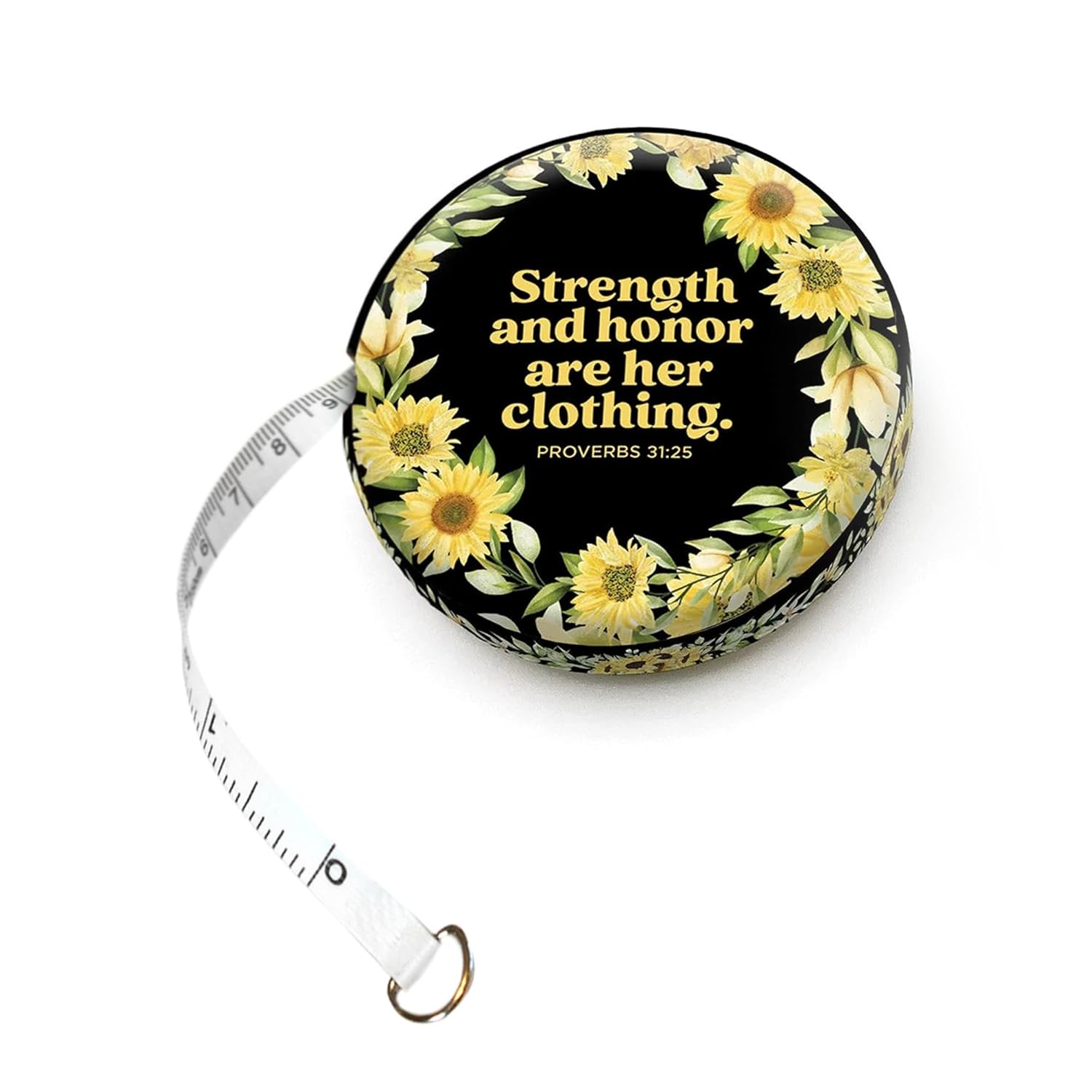 Measuring Tape Retractable (60 Inches / 150 Centimeters) – Measure Tape, Christian Gift Personalized with Proverbs 31:25, Strength and Honor - Gift for Christian Woman