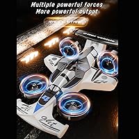 Vista 3 de Coche de control remoto 2 en 1 y avión RC Stunt Drone RC Drift Car Anti colisión Drift Drones Flying Drone para niños Avión de control remoto