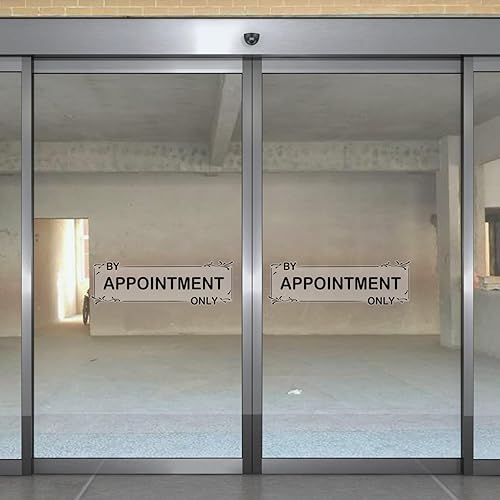 Miniatura 7 de Paquete de 4 calcomanías de 3 x 10 pulgadas  Letrero profesional de vinilo para ventana de negocios, recordatorio comercial, etiqueta de