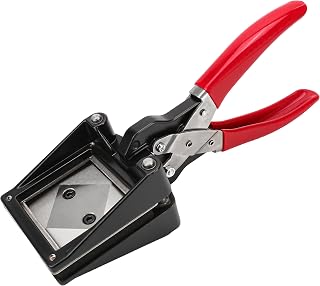 Professional 2''x2'' Passport Photo Cutter – Handheld Metal Die Punch Tool for ID Pictures, Business Cards, and Paper Cutting – Hardened Steel Dies, Office & Family Use (Black)