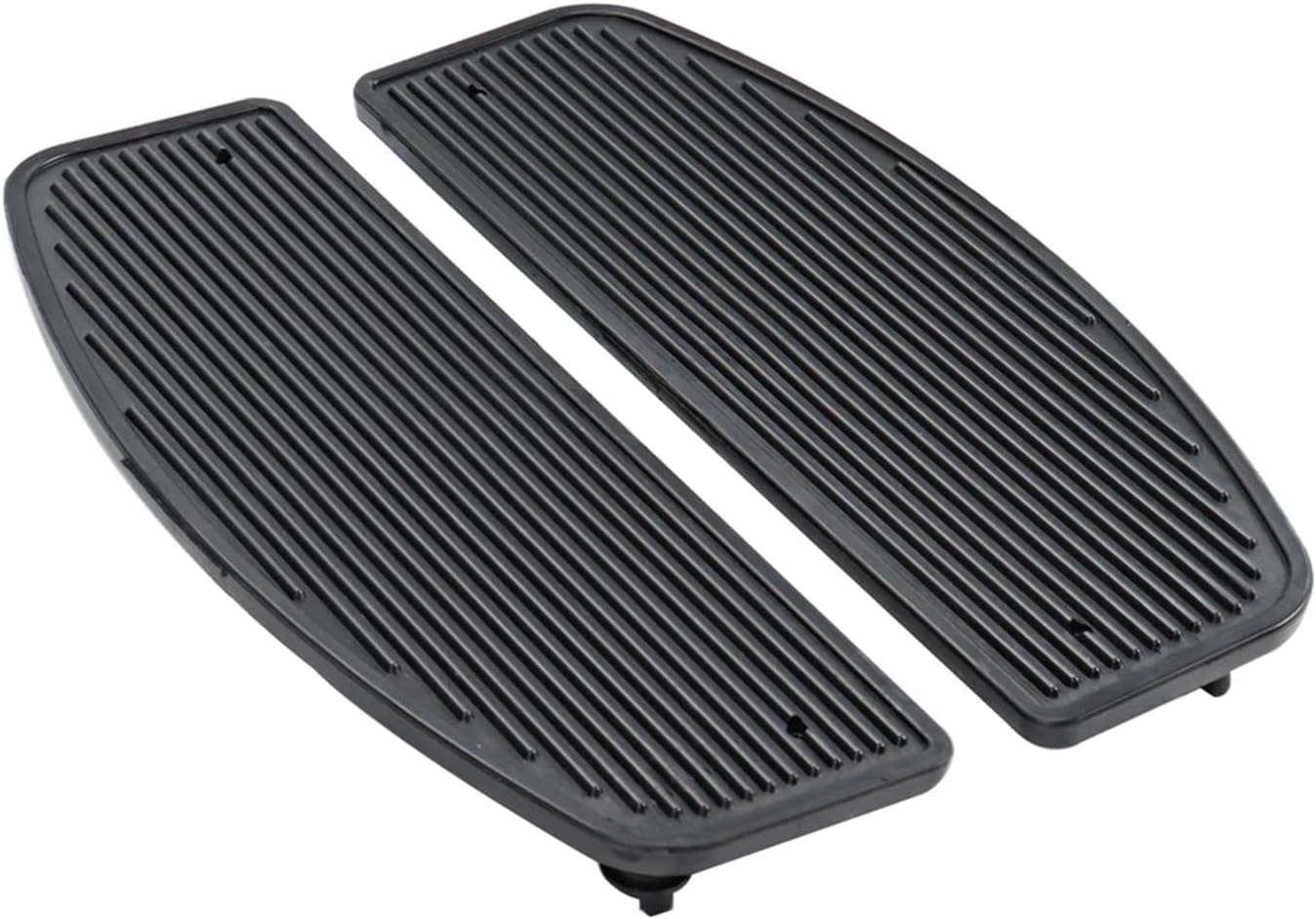 1 Pair Motorcycle Black Front Rubber Rider Insert Floorboard Footboard Kit Touring Street Road Gilde