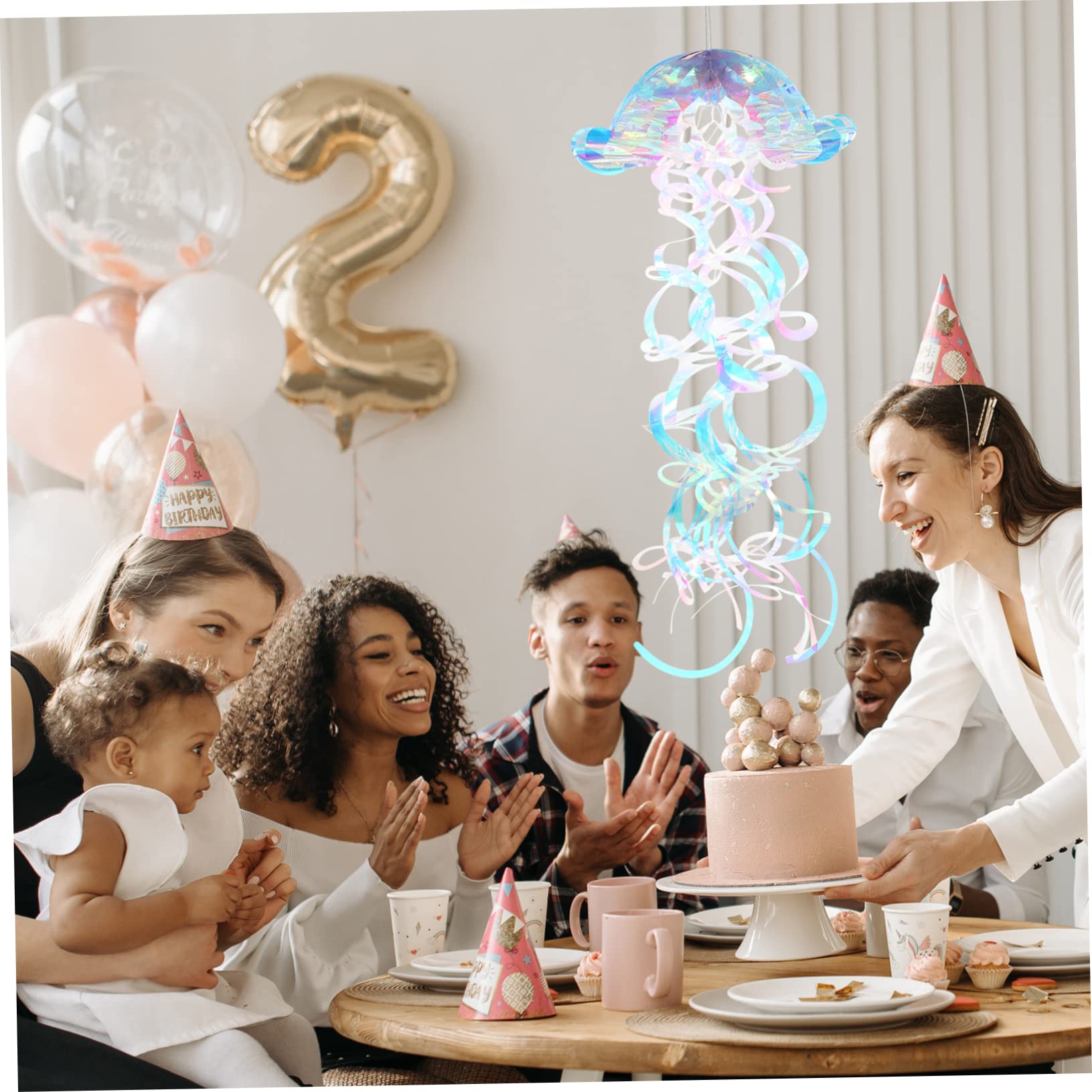 Alipis 5pezzi Decorazioni Per Feste Con Iridescenti Appendere Ornamenti Per Party Tema Marino Per Matrimoni Shower e Celebrazioni Festive