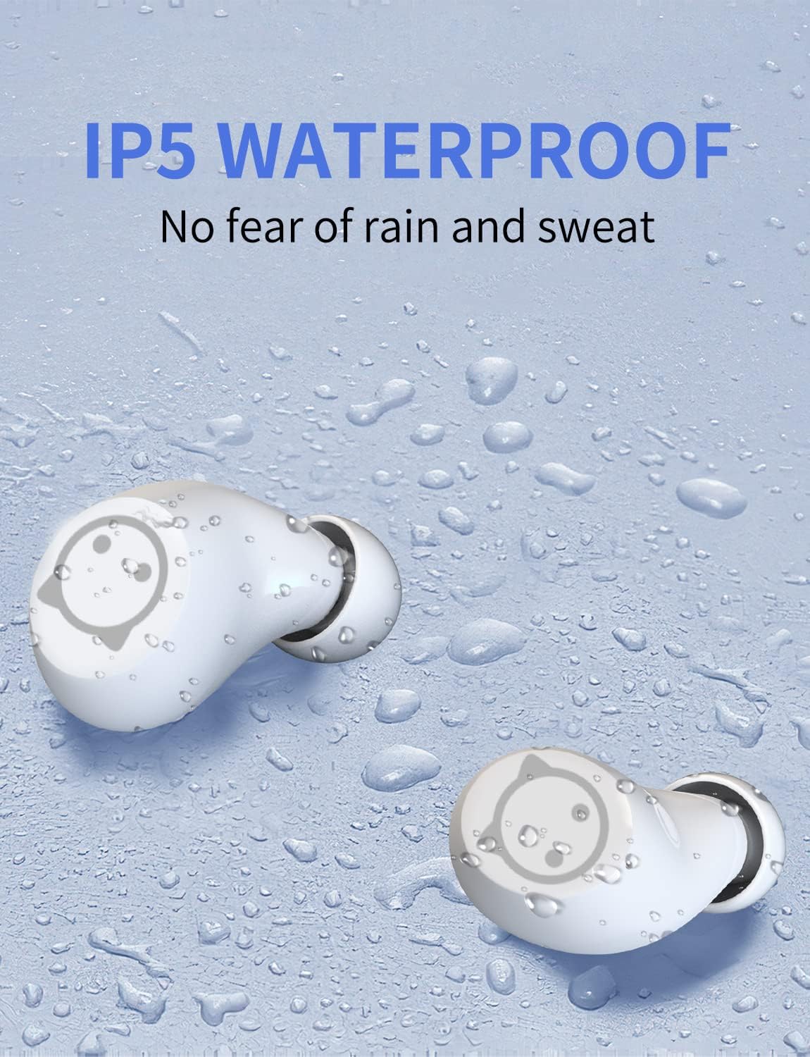 Wireless Earbuds, Wireless Earphones with Microphone, Cartoon Earset with Charging case 32H Playtime,Waterproof,HiFi Stereo in Ear Headphone for Kids Adult - Image 7