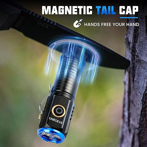 Miniatura 4 de Linternas LED recargables EDC de alta carga USB C de lúmenes, linternas de bolsillo de 2550 lúmenes, pequeñas linternas potentes con 6 modos, luz de