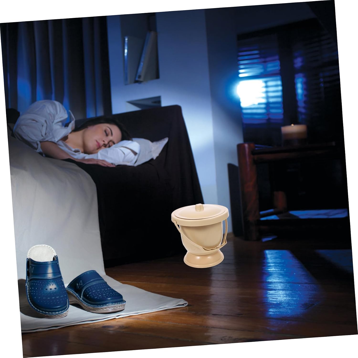 1pc Portable Urinal Pot Lid for Home Use Lightweight Bedpan for Women and Convenient and Easy to Clean Spittoon for Bedroom and Travel