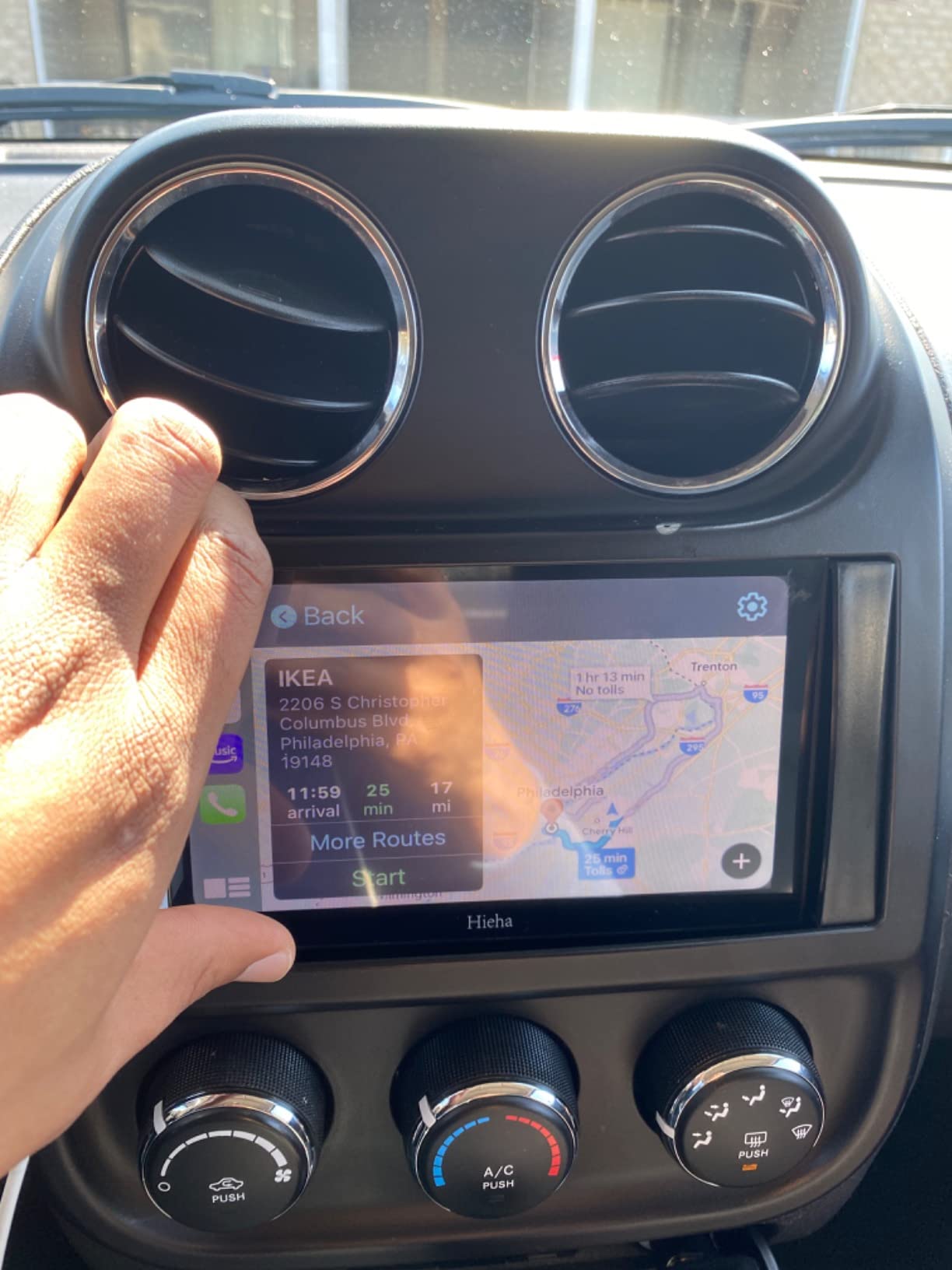 25/mo Finance Double Din Car Stereo Radio Voice Control Apple Carplay & Android Auto,7 Inch