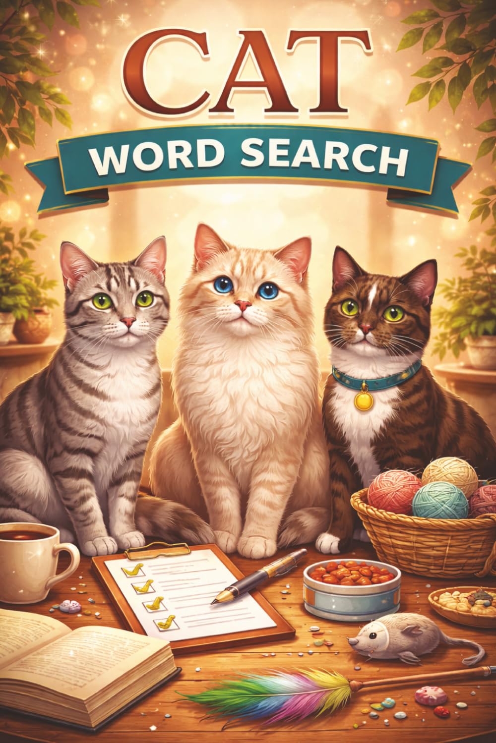 Cat Wordsearch Puzzle Book: Pet Cats, Big Cats, Wild Cats, Felines, Kitten, Kitty, Pussycat, Cozy Afternoons, Relax, Word Search, 30 puzzles, ... Cat Lovers, Gift, 6x9 Paperback, 60 pages.