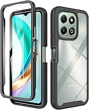 ESHUYI® Coque Transparente pour Honor X6b/Honor X6a/Honor X5b/Honor X5b Plus Antichoc Housse Full Body Protection, Étui Antipoussière Incassable [avec Protecteur D'écran], Noir