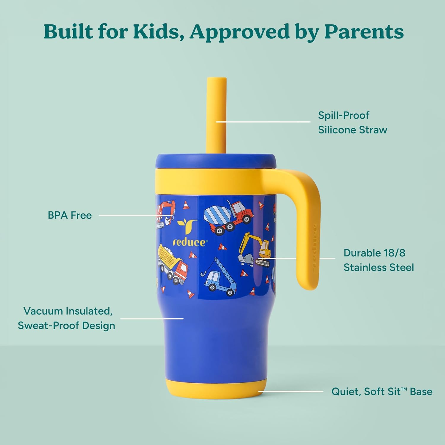 REDUCE CHILLER TRAVEL MUG 14oz OG LITTLE BUILDER