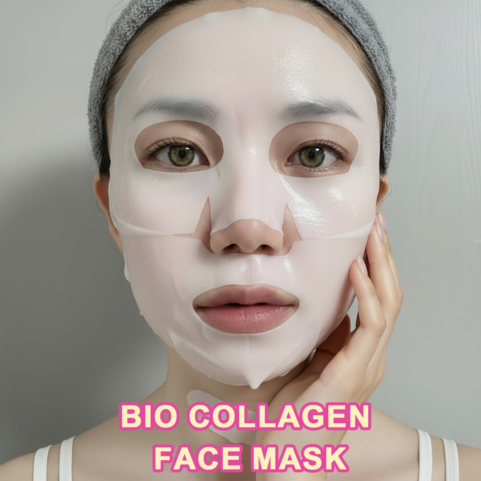 Bio Collagen Overnight Hydrogel Mask - Face Mask for Glass Skin 5 Pcs - Deep Hydration & Anti-Aging Night Treatment - Image 3