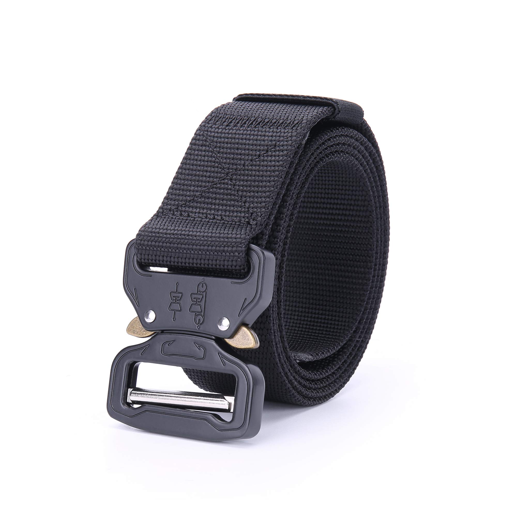 Tactical Belt,Military Style Webbing Rigger 1.5" Nylon Work Belt with Heavy Duty Quick Release Buckle With Gift