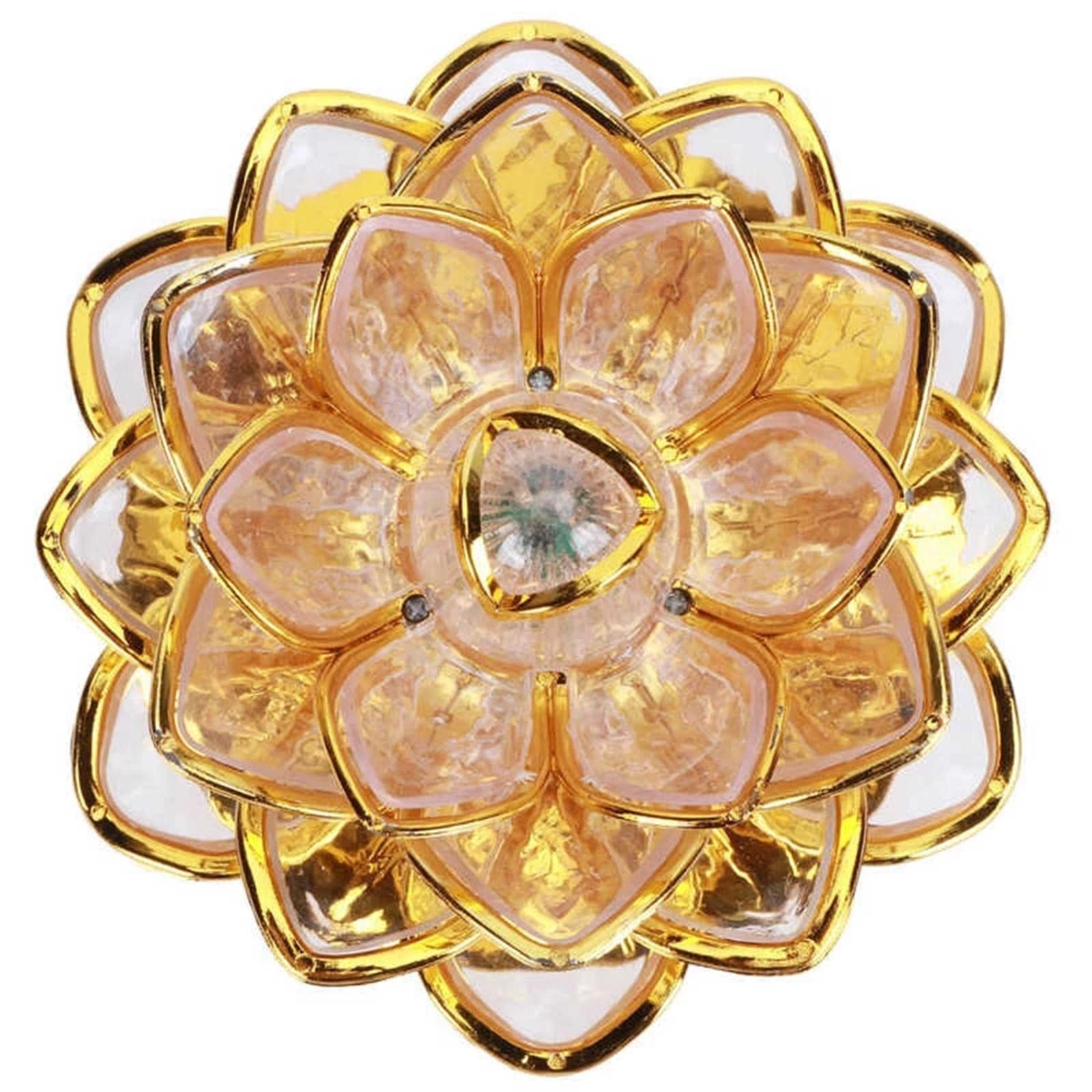 2X Color-Changing LED Lotus Lights for Buddhist Worship and Prayer