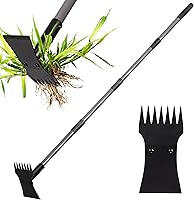 Walensee 64" Weed Puller Tool with Long Handle - 7-Tine Manual Weeder & 2-in-1 Hoe for Lawns, Gardens & Patios