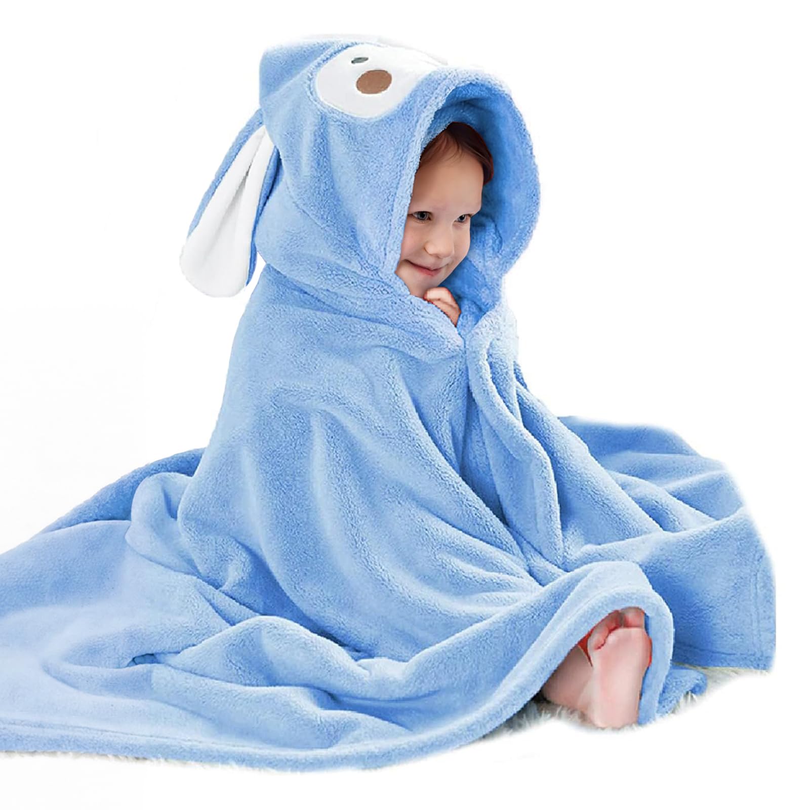 Accappatoio Per Neonato 90x90 Cm - 100% Cotone, Con Cappuccio A Unicorno, Super Assorbente E Morbido - Foto 12