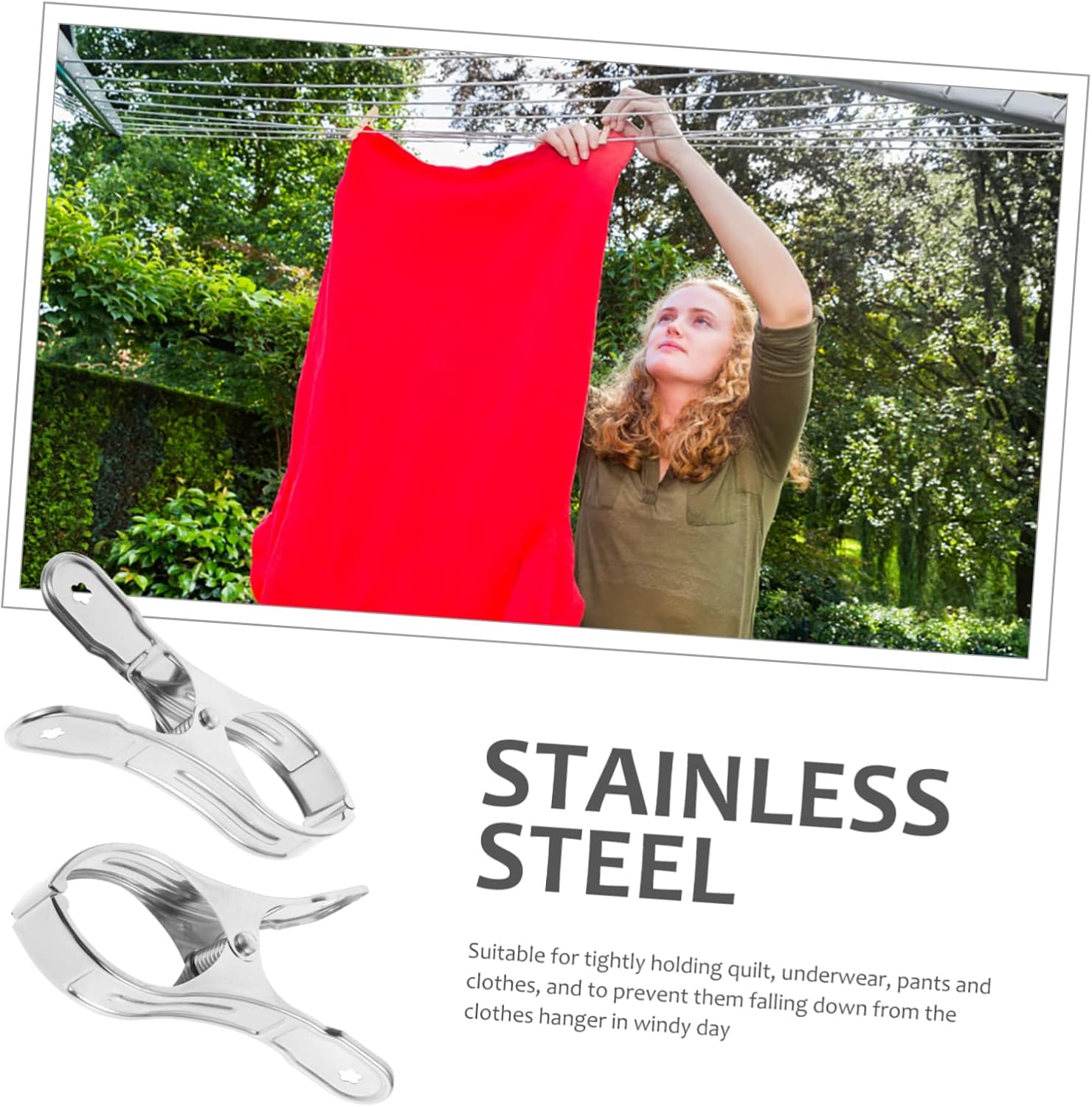 BESPORTBLE 20pcs Stainless Steel Shade Cloth Clips for Garden Quilt and Plant Cover Sturdy Weather-Resistant Clamps Strong Grip for Securing Sunshade and Bedding