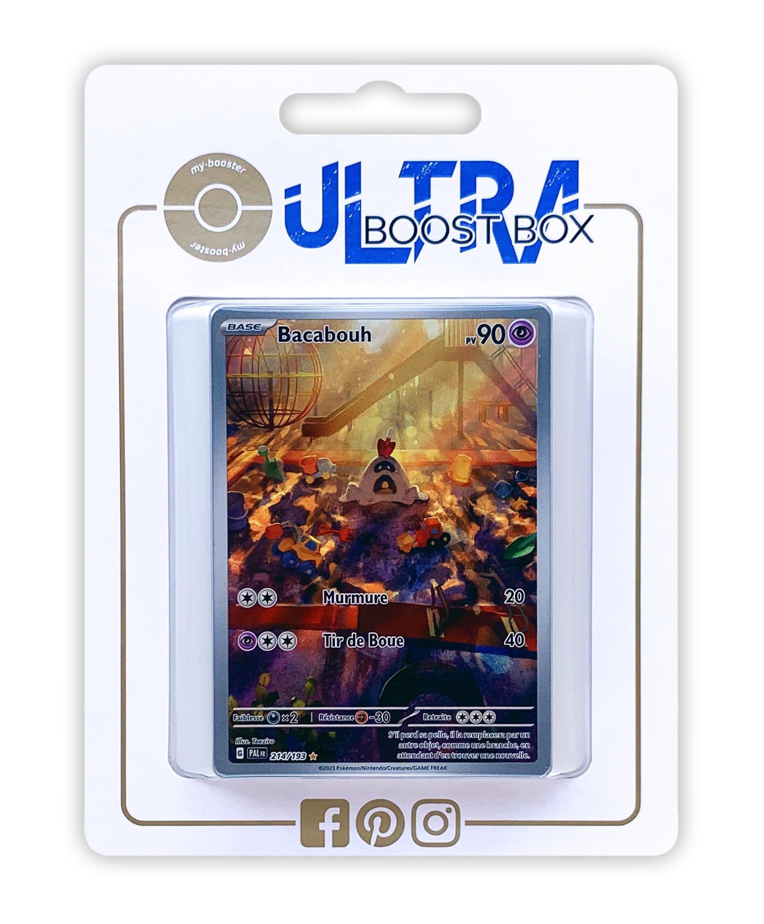 Bacabouh (Sandygast) 214/193 Alternativo Pokémon Gallery Secreta - Ultraboost X Écarlate et Violet 02 Évolutions à Paldea - Box de 10 Cartas Pokémon Francés