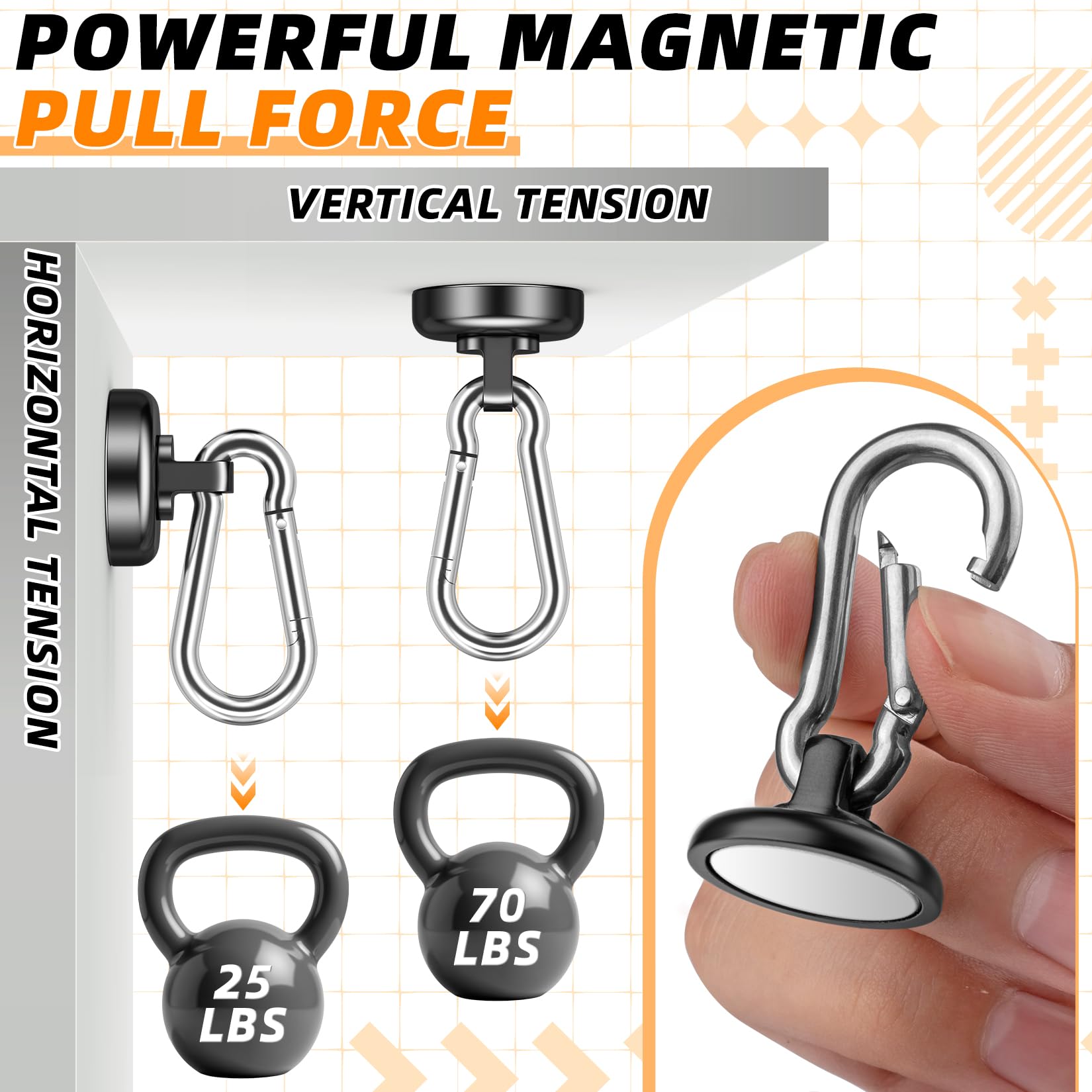 FINDMAG Magnetic Hooks - 20 Pack for Cruise Ships & More -6 FINDMAG Magnetic Hooks - 20 Pack for Cruise Ships & More -6