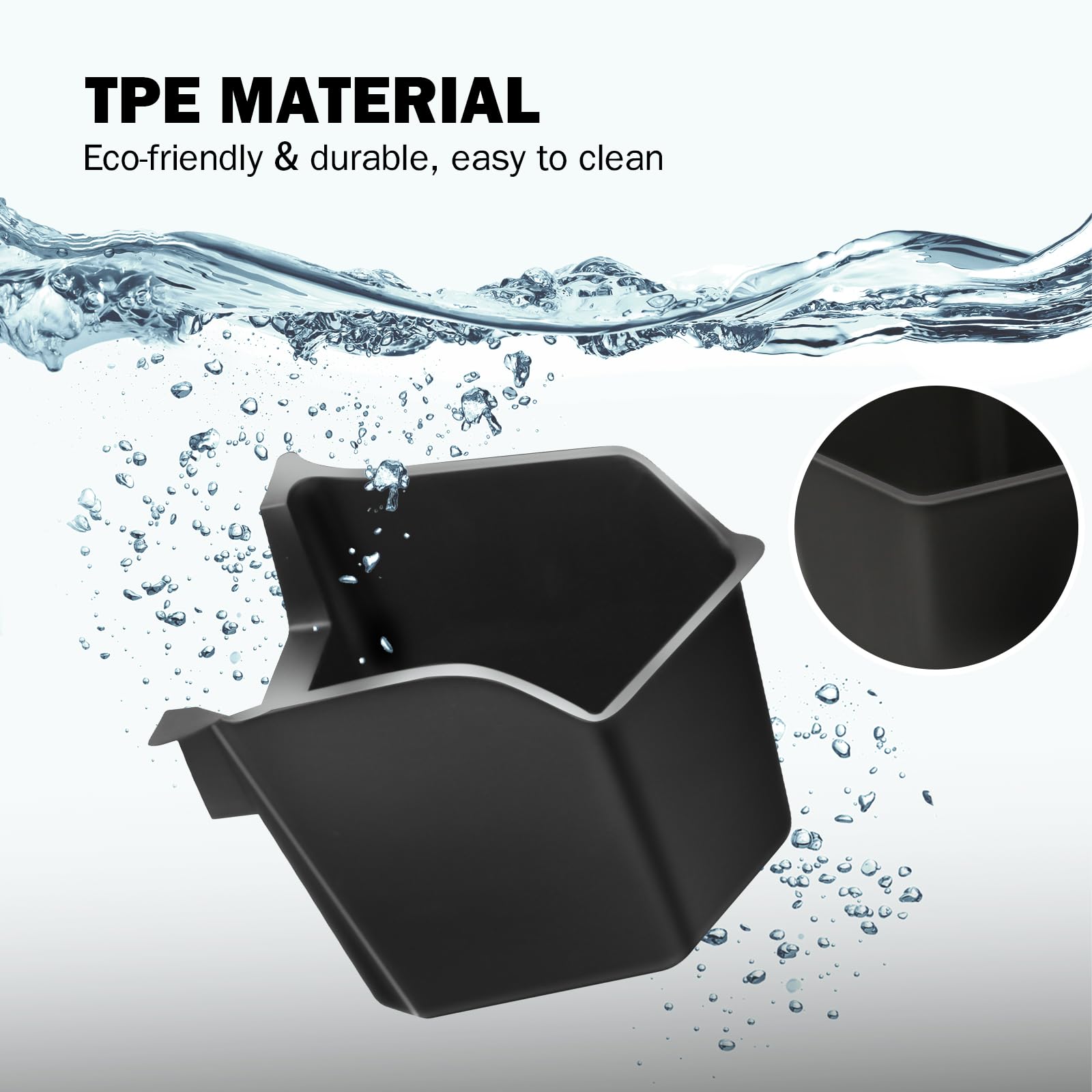 Lot de 2 bacs de rangement avec couvercles pour Tesla Model Y Juniper 2026 5 places, boîtes de rangement latérales en TPE, conteneurs de coffre arrière avec couvercles en daim, accessoires