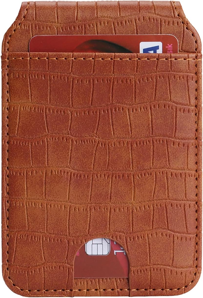Ｈａｖａｙａ iPhone 16 Pro Max case Slim Shockproof Detachable 2-in-1 Compatible MagSafe Wallet Alligator Leather - Vintage Cognac Brown
