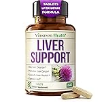 Vegan Liver Cleanse Detox & Repair - Herbal Liver Support Supplement w/ Silymarin Milk Thistle, Zinc, Dandelion Root & Artichoke Extract for Enzyme Support, Energy & Healthy Digestion. 60 Tablets