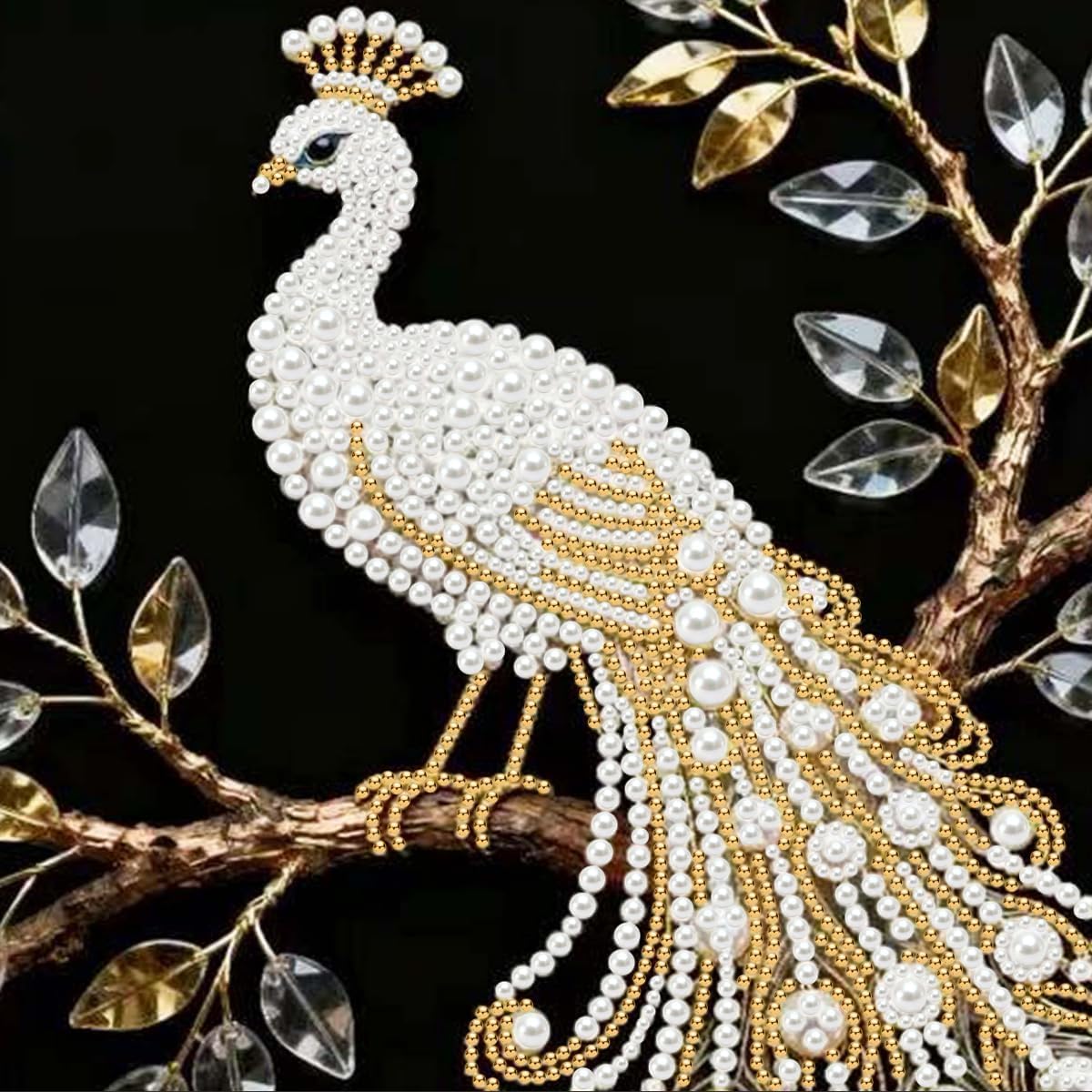 Voxlap 20x20cm Peacock 5D Pearl Diamond Painting Kits for Adults Beginner | Special Shaped Diamond Art Painting Kits for Adults, DIY Diamond Dots Gem Art Craft for Home Wall Decor-image-39