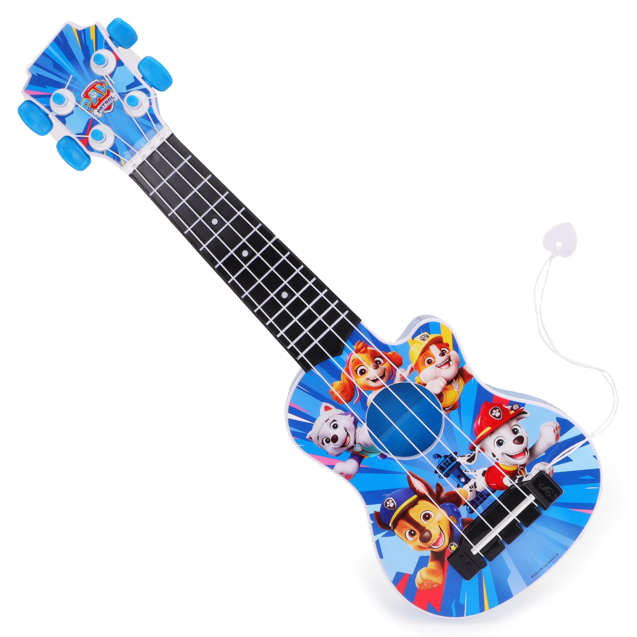 Toyland® 40 cm (16") Paw Patrol La mia prima chitarra con plettro incorporato - Strumento musicale da accordare e suonare - Divertente giocattolo musicale per bambini - Età 3+