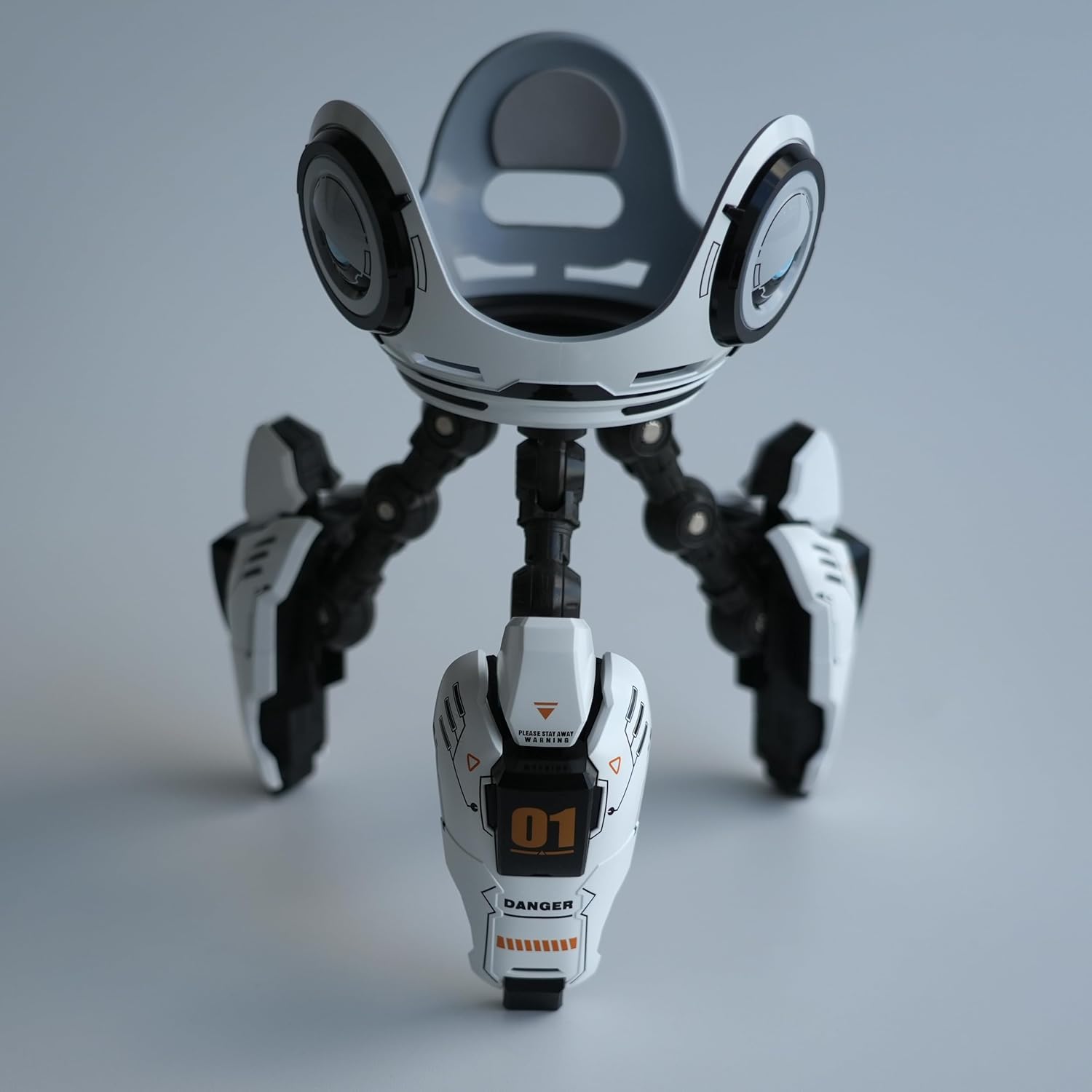 Black ROBO — Magnetic Ferrofluid Art Desktoy with Mecha Stand | Dances to Music from Speakers, Phones