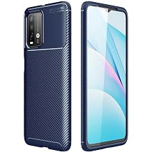 Aksesuarcim Xiaomi Redmi 9T ile Uyumlu K l f Silikon  nce Karbon L x Parmak  zi Yapmayan Tarz Kapak Lacivert