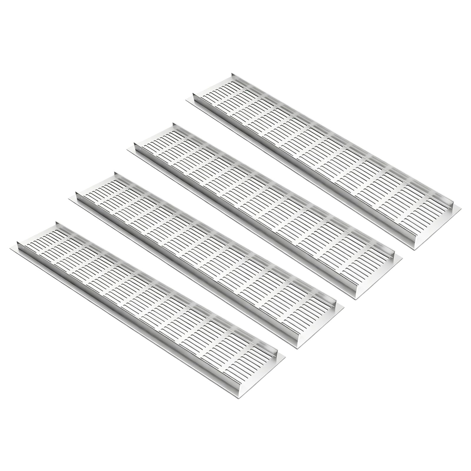 4Pcs Perforated Airflows Ventilation Covers Rectangular Air Vent Ventilation Grille Furniture Cabinet Decorative Cover Furniture Cabinet Decorative Cover