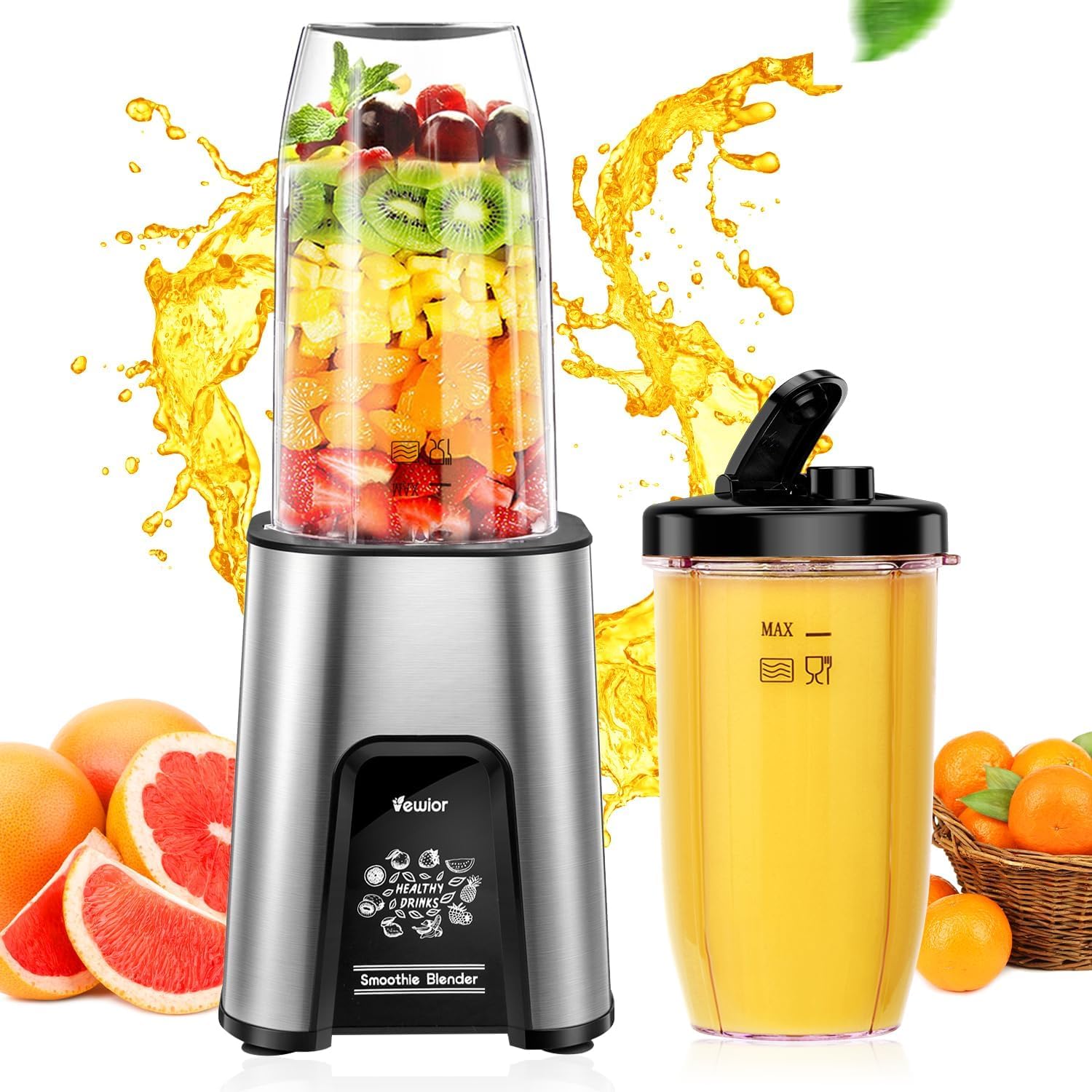 Amazon | ジューサー ミキサー【1台多役・850W ハイパワー ·4in1&650ML 