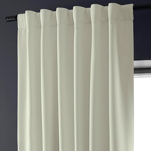 Miniatura 6 de HPD HALF PRICE DRAPES Cortinas opacas sólidas con aislamiento térmico para dormitorio, 108 pulgadas de largo (1 panel), cortinas opacas de lino para
