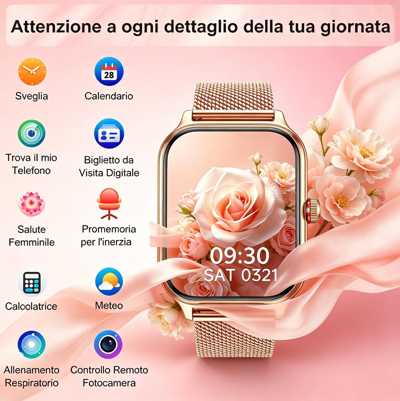 LODIMEKE Smartwatch Pressione Sanguigna e Chiamate, 1.96" Orologio Uomo Donna Fitness con Cardio Contapassi Sonno, 100+ Modalità Sportive, Sveglia e Calcolatrice, AI Assistente, Regalo per iOS Android