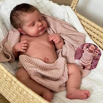 Anano Full Silicone Baby Doll 20 Inch Reborn Baby Dolls Silicone Full Body Girl, Realistic Babys Doll Lifelike Newborn Babies, Real Life Babys Reborn Dolls with Accessories