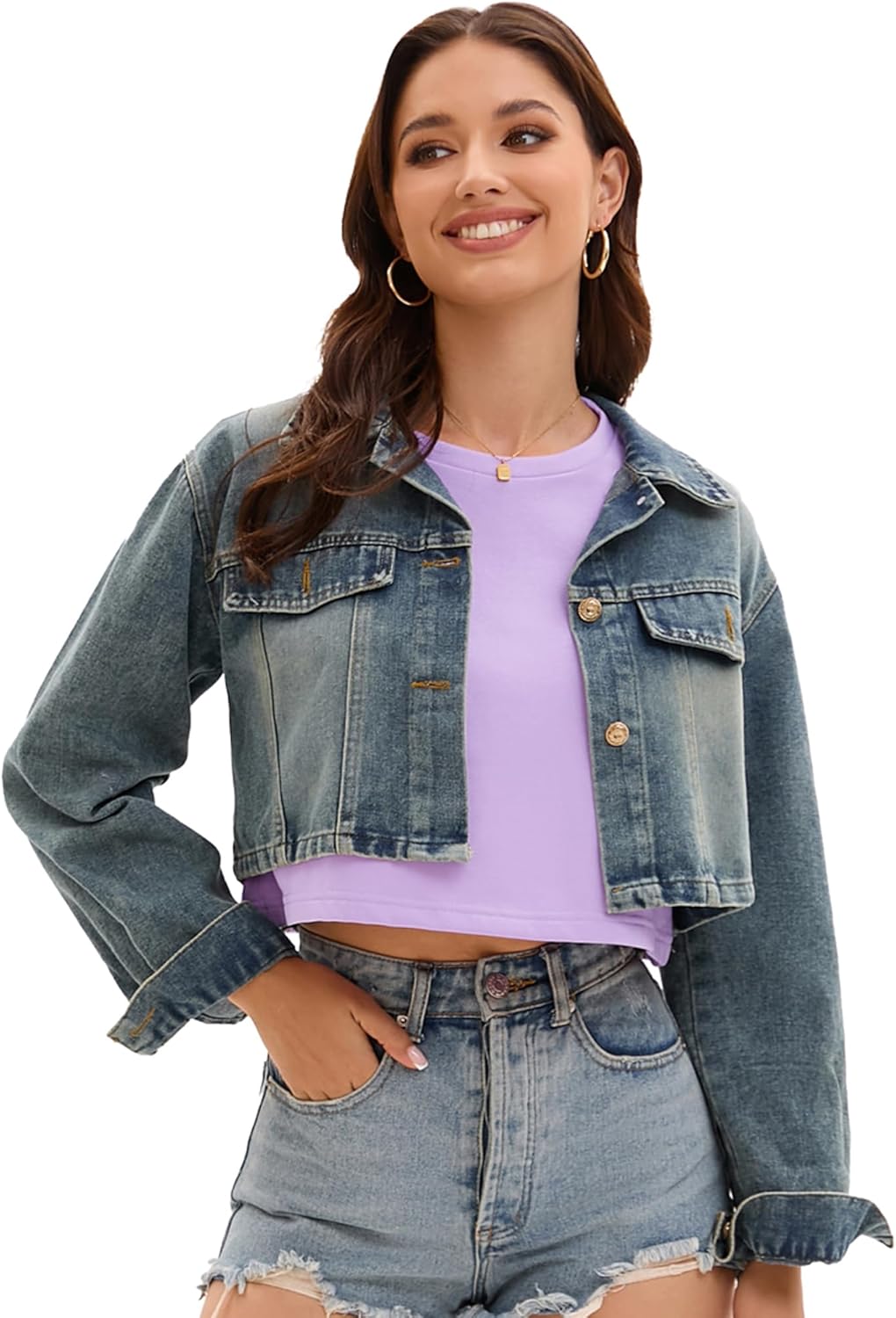 Crop Tops for Women Casual Loose Tank Top Crewneck Sleeveless Shirts Basic Tees - Image 5