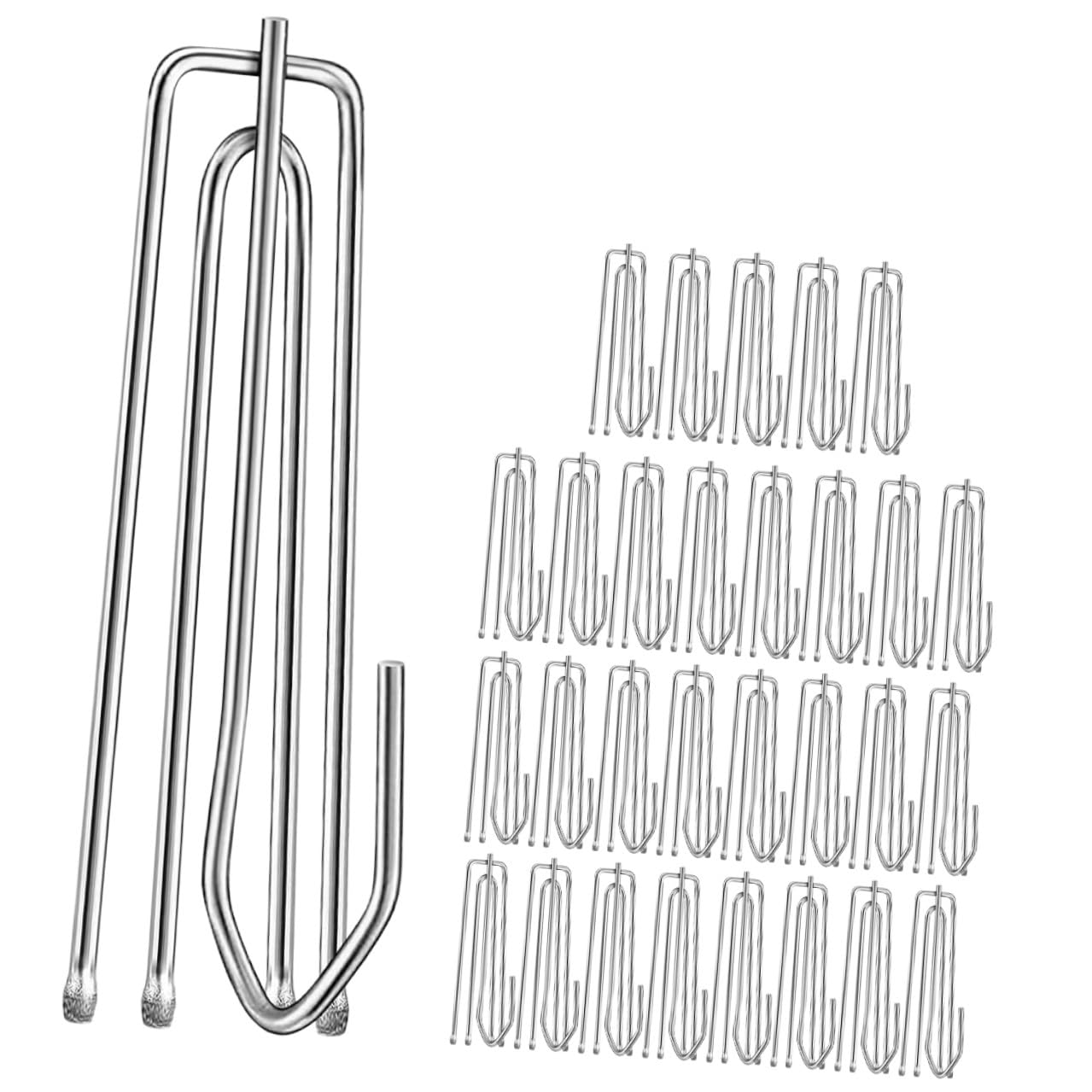 Ganchos para cortinas plisadas TOYANDONA de acero inoxidable con cuatro puntas rígidas