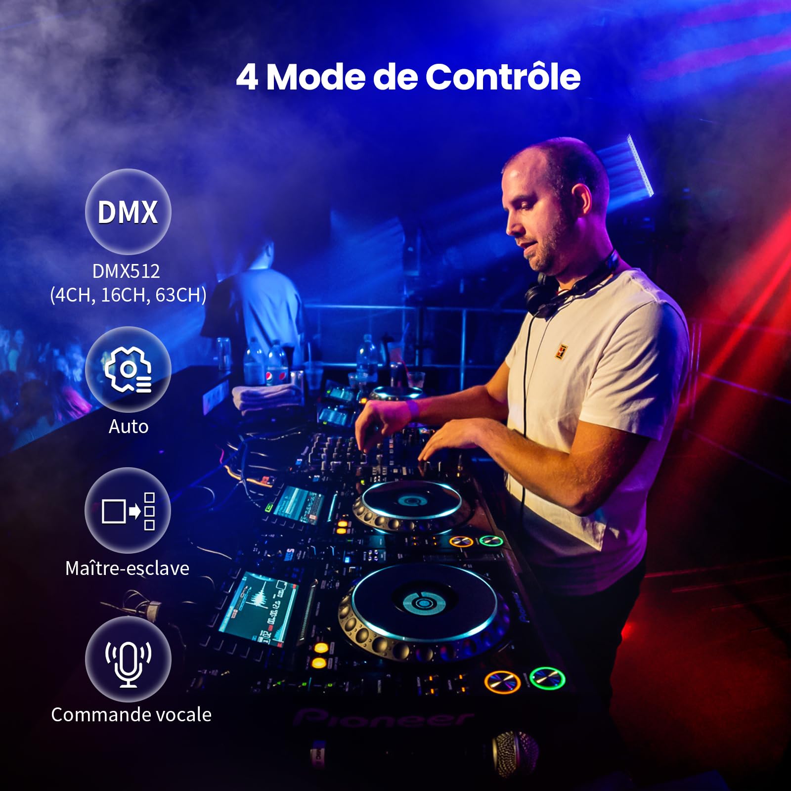 BETOPPER Barre Lumineuse LED RGBW 105W Lumière DJ avec Effets Beam Wash et Stroboscopiques, Mappage Pixel, DMX, Jeux de Lumiere LED Professionnelle pour éclairages, Clubs,Concerts et événements