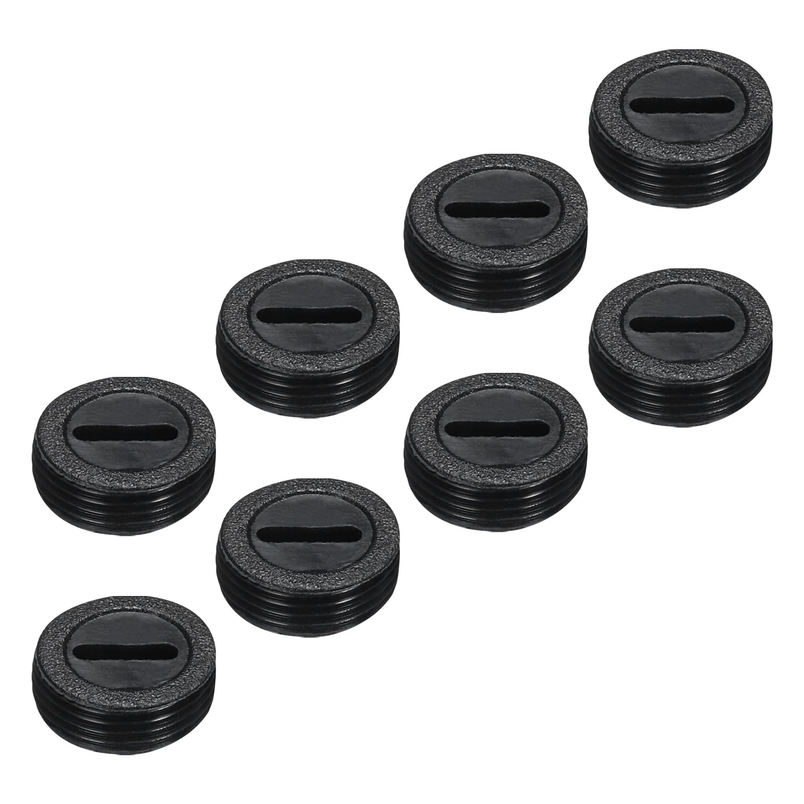 QUARKZMAN Nasadka na szczotkę z włókna węglowego pokrywa z tworzywa sztucznego do szczotki elektrycznej z drutu czarnego średnica zewnętrzna 14 mm / 0,55 cala wysokość 5 mm / 0,2", 8 szt